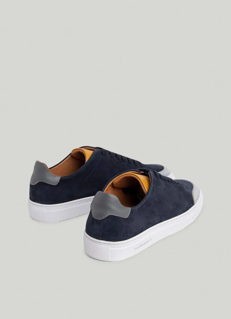 SNEAKERS À SEMELLE CONCAVE EN DAIM