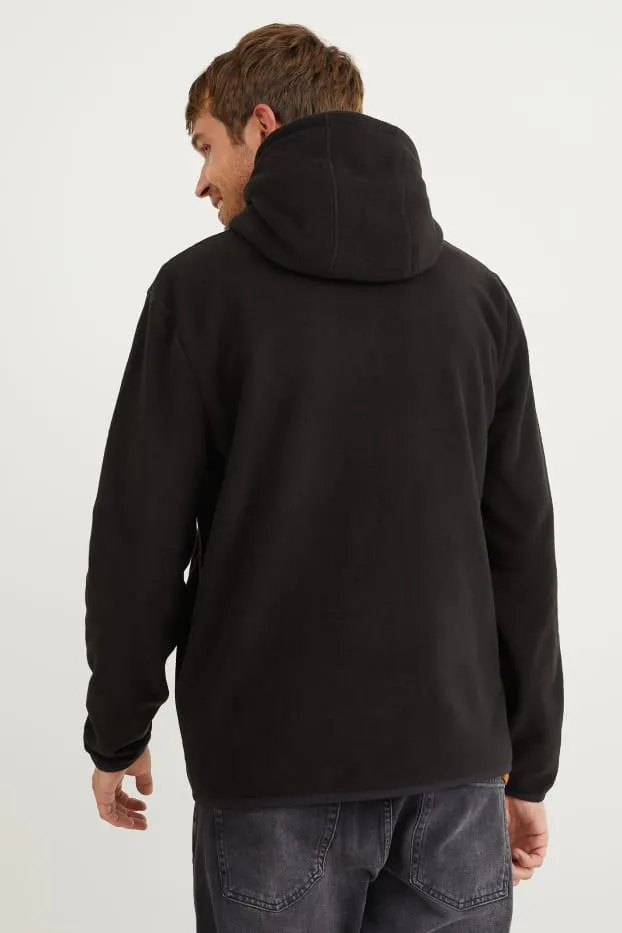 Fleece jacket with hood