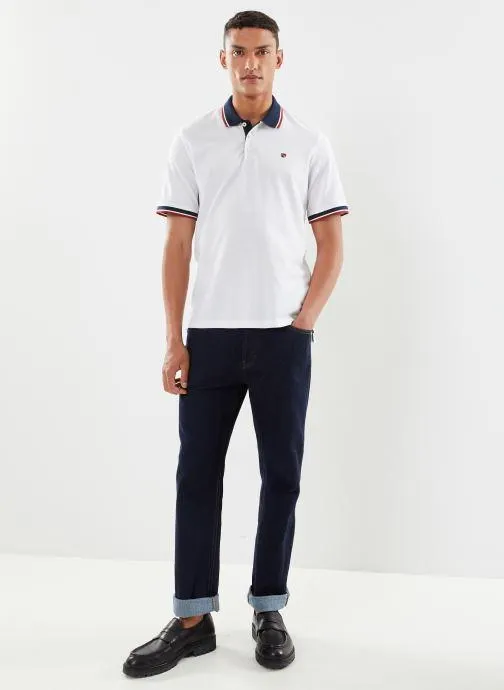 Polo - Jprbluwin Polo Ss Sts - Blanc