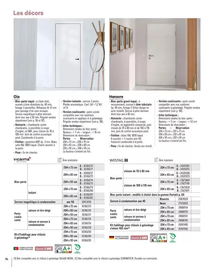 Aménagents Intérieurs 2025 du 1 janvier au 31 décembre 2025 - Catalogue page 74