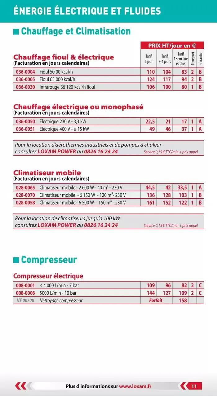 Tarifs professionnels du 3 janvier au 31 décembre 2025 - Catalogue page 13