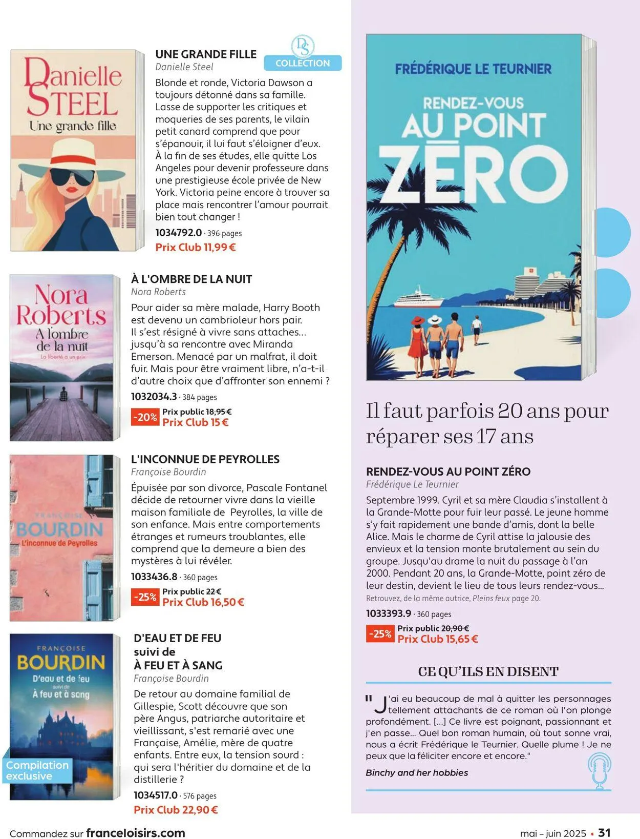 France Loisirs du 1 mai au 30 juin 2025 - Catalogue page 31