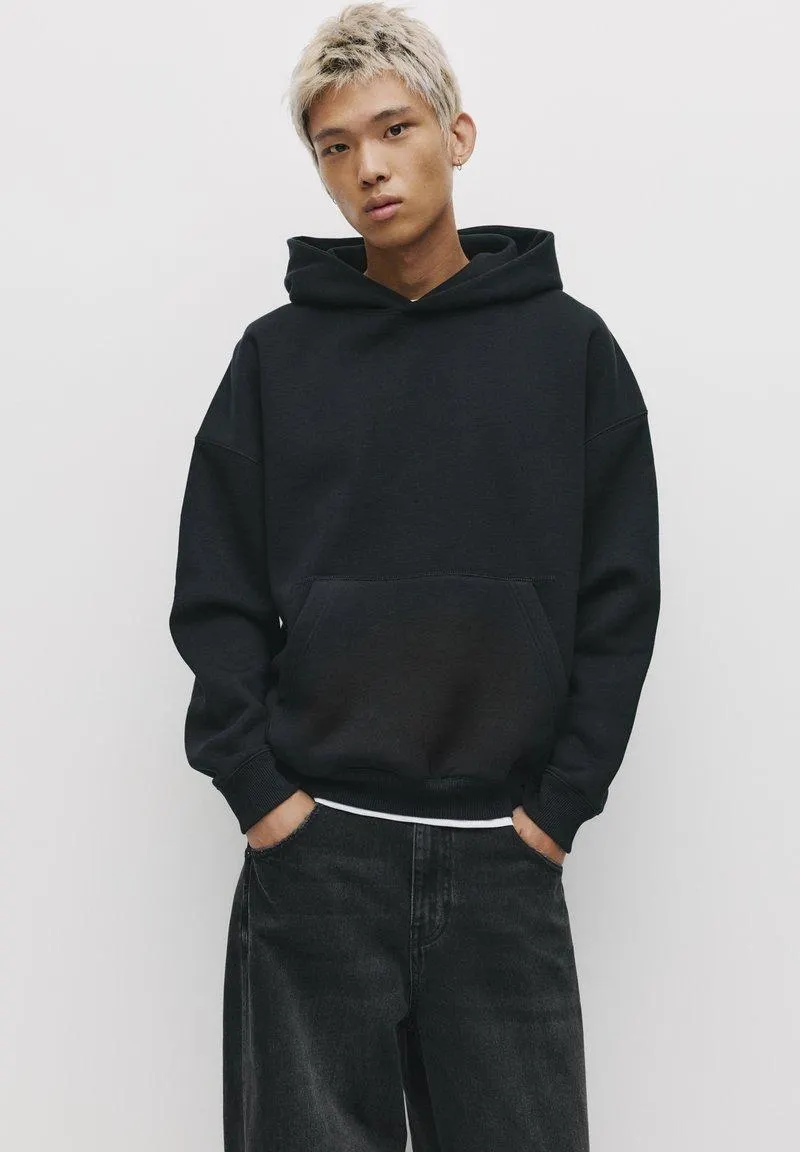 BOXY FIT - Sweat à capuche - black