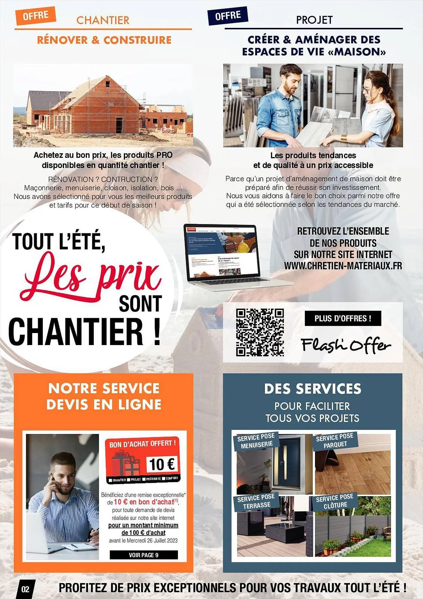 Catalogue Chretien Matériaux du 6 juillet au 19 août 2023 - Catalogue page 2