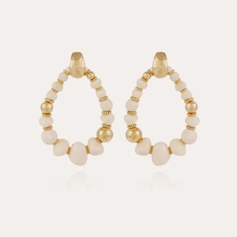 Biba Bis earrings acetate gold - Ivory