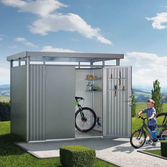 Abri de jardin métal double porte 6,46 m² Ep. 0,53 mm HighLine