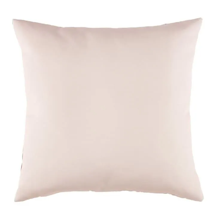 Cojín con motivo floral estampado en naranja y crudo 45x45