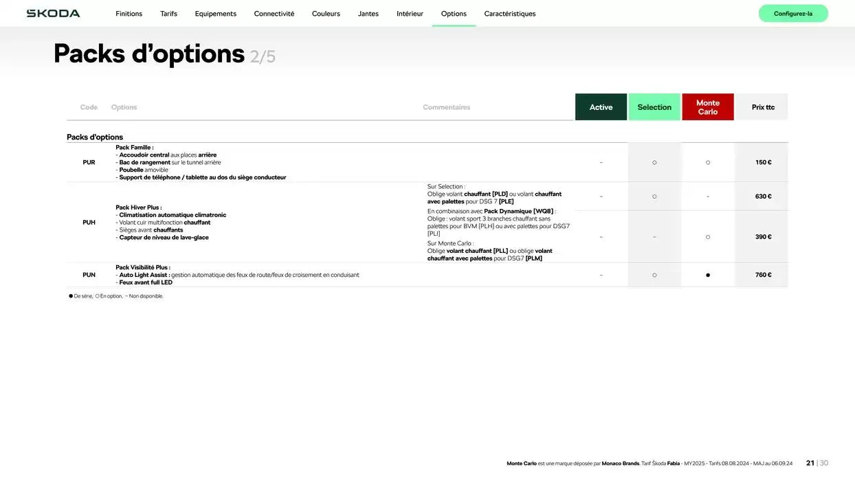 Fabia Selection 1.0 TSI 95ch BVM du 9 octobre au 30 juin 2025 - Catalogue page 21