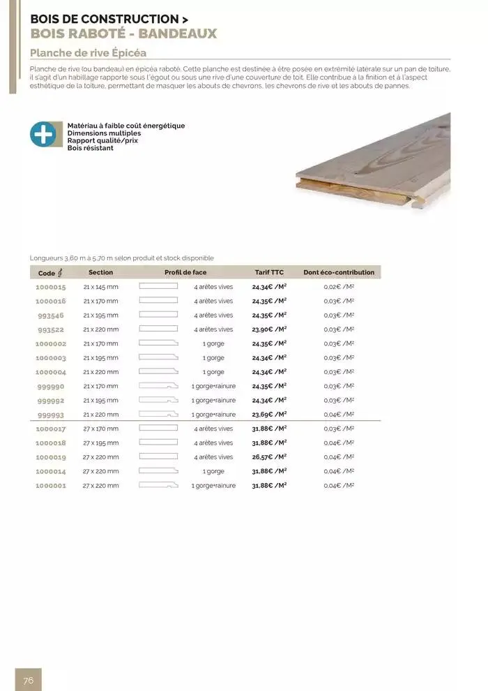 BOIS PANNEAUX 2025 2026 du 30 avril au 31 décembre 2026 - Catalogue page 76