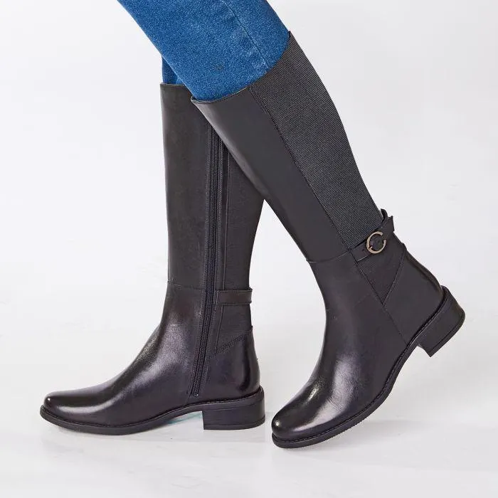Bottes cavalières en cuir