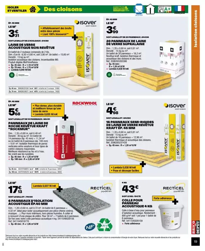 J’améliore mon habitat à prix dépôt du 2 octobre au 9 octobre 2024 - Catalogue page 19