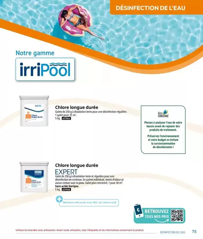 Les plaisir de l'eau Piscine,Spa,Arrosage du 10 mars au 31 décembre 2025 - Catalogue page 75