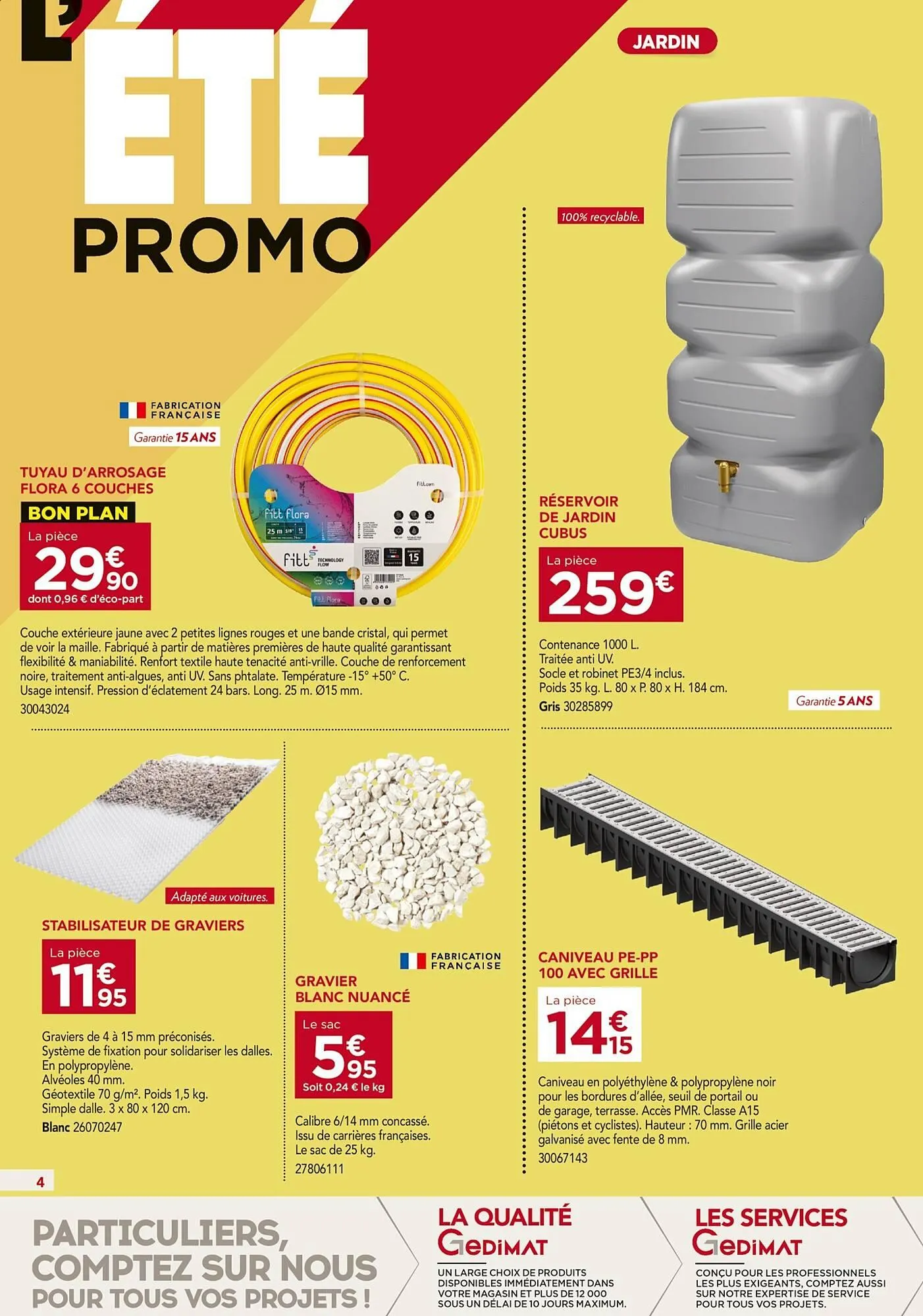 Catalogue Gedimat du 2 juillet au 26 juillet 2025 - Catalogue page 4