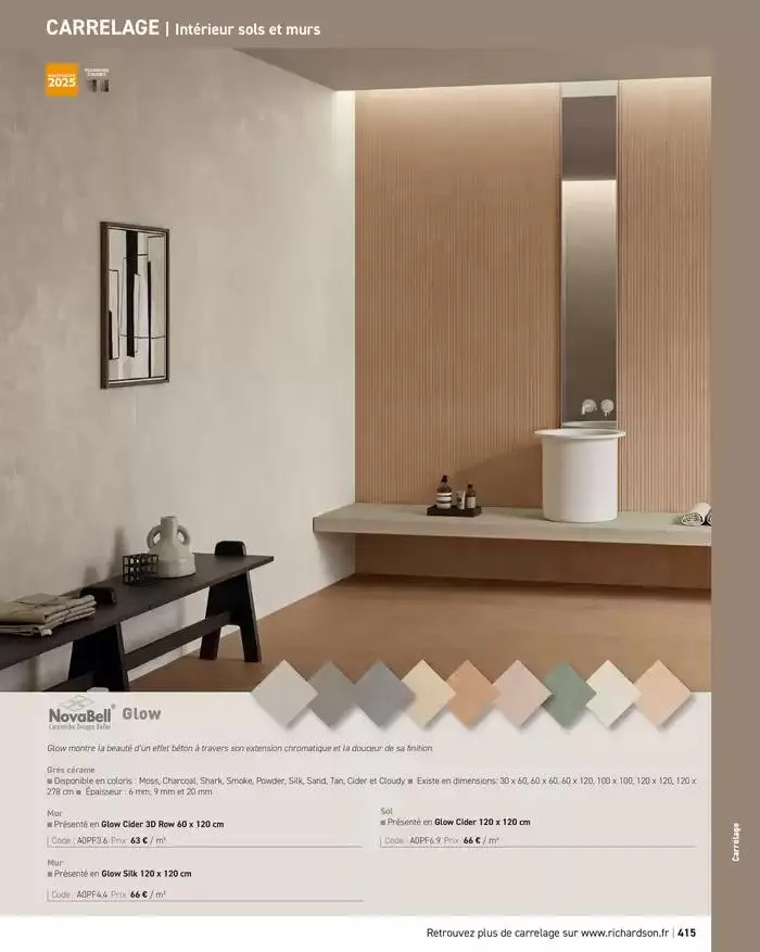 SALLE DE DE BAINS ET CARRELAGE 2025 du 11 avril au 31 décembre 2025 - Catalogue page 417