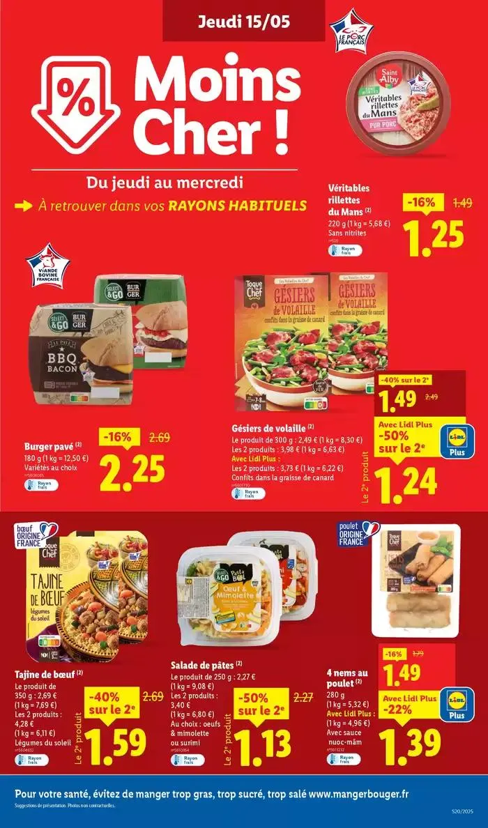 Profitez d'une large sélection de produits à prix réduits chez Lidl ! du 15 mai au 21 mai 2025 - Catalogue page 11