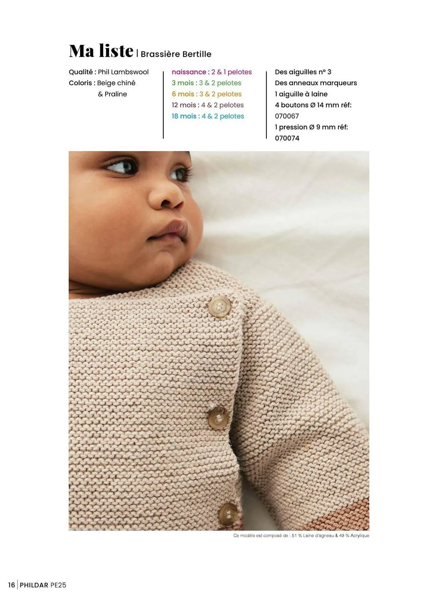 Catalogue Phildar du 15 janvier au 31 août 2025 - Catalogue page 16