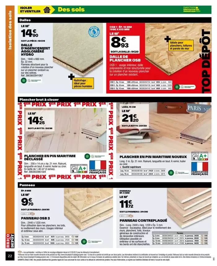 J’améliore mon habitat à prix dépôt du 2 octobre au 9 octobre 2024 - Catalogue page 22