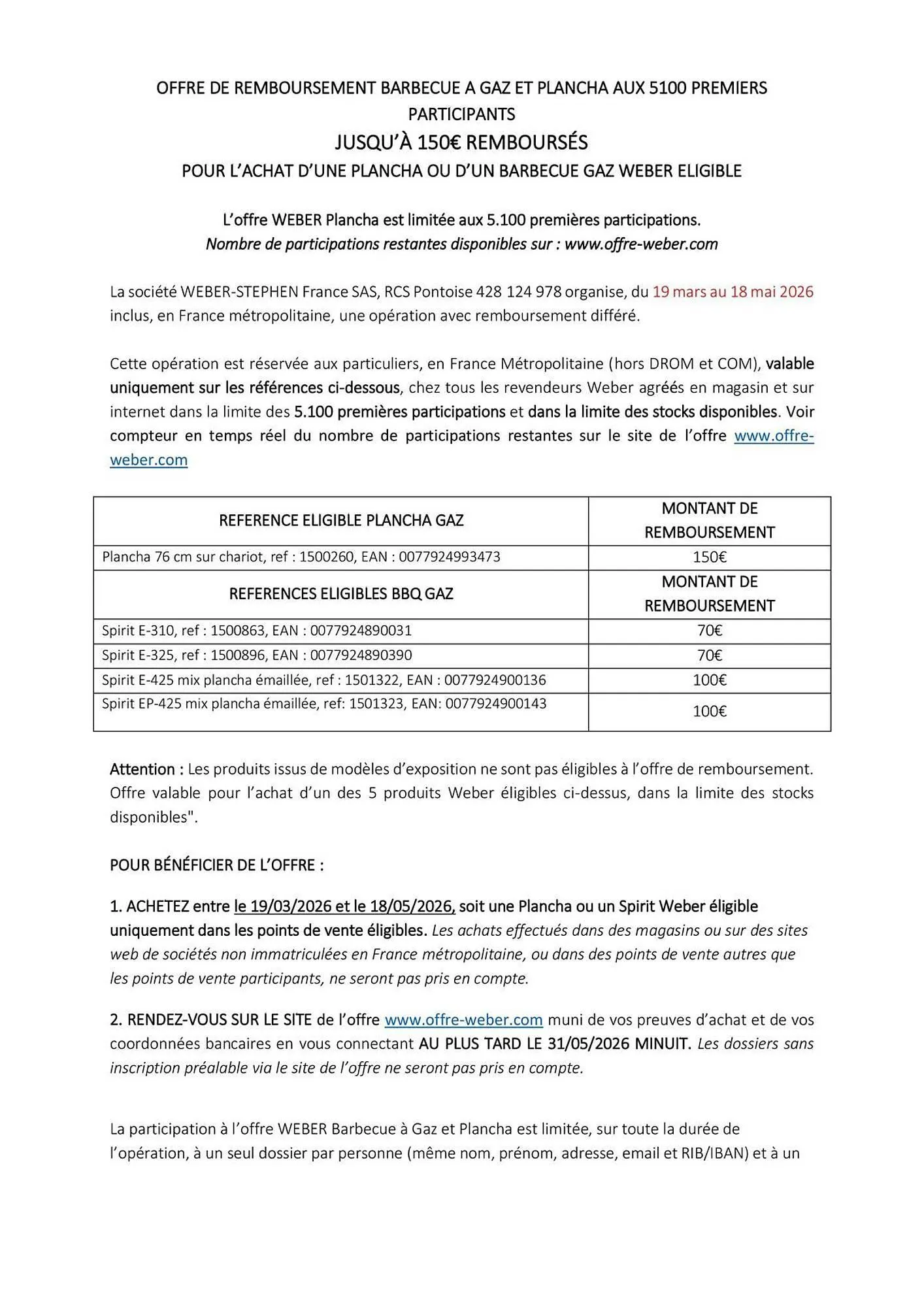 Catalogue Weber du 26 mars au 18 mai 2026 - Catalogue page 2