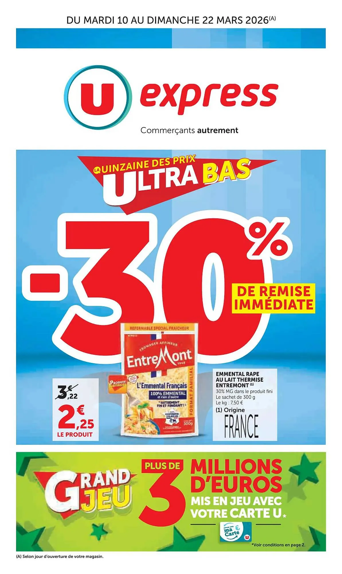 Catalogue U Express du 10 mars au 22 mars 2026 - Catalogue page 1