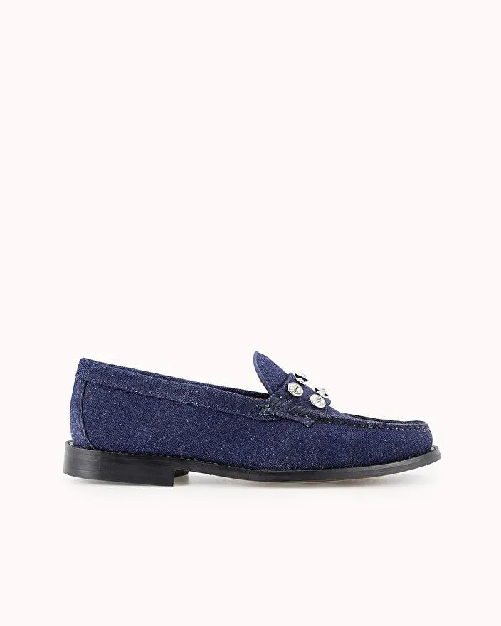 MOCASSIN PAULA En denim bleu