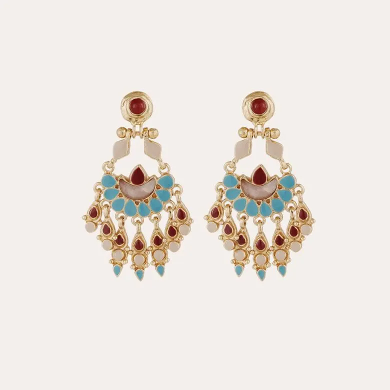 Musa enamel earrings gold