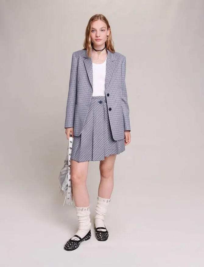 Veste de tailleur à carreaux