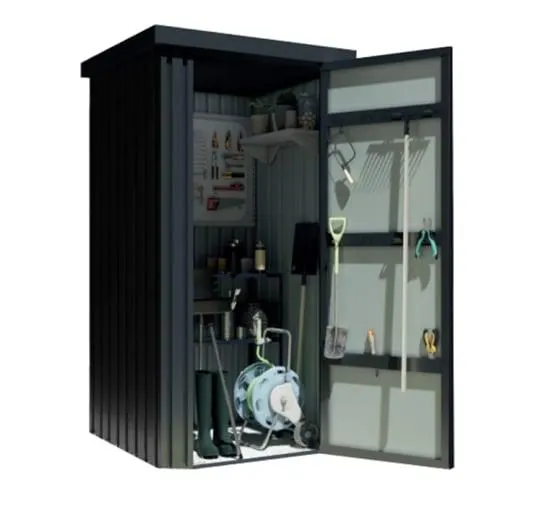 Abri de jardin 1m2 acier grey