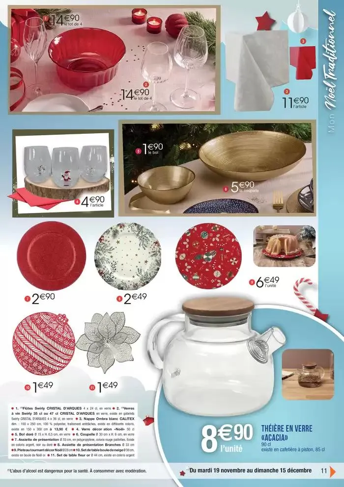 Déco (18j) Kdo Mode festif du 19 novembre au 15 décembre 2024 - Catalogue page 11