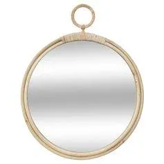 Miroir rond en rotin D 38cm