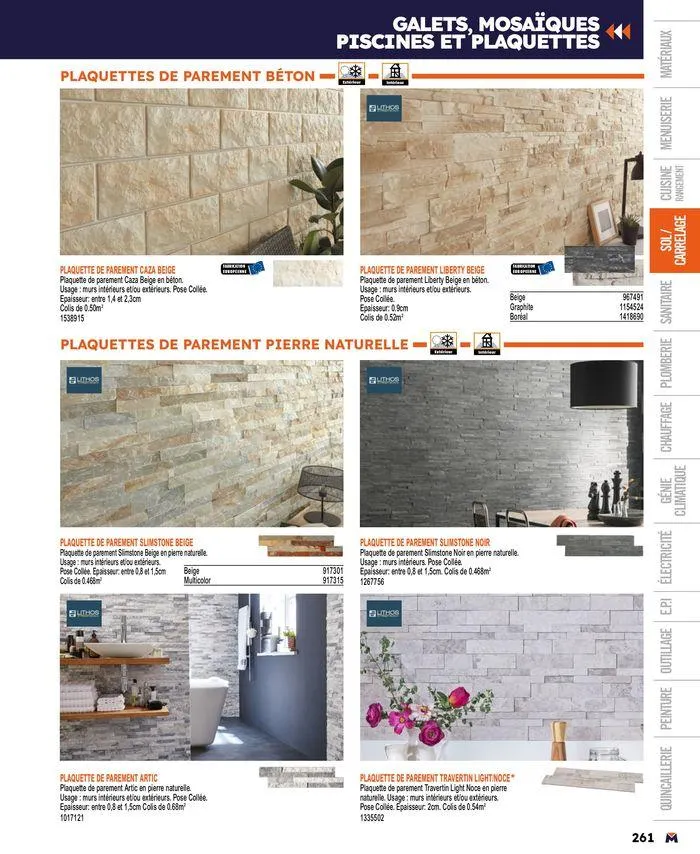 Guide produits 2024 du 15 mars au 31 décembre 2024 - Catalogue page 261