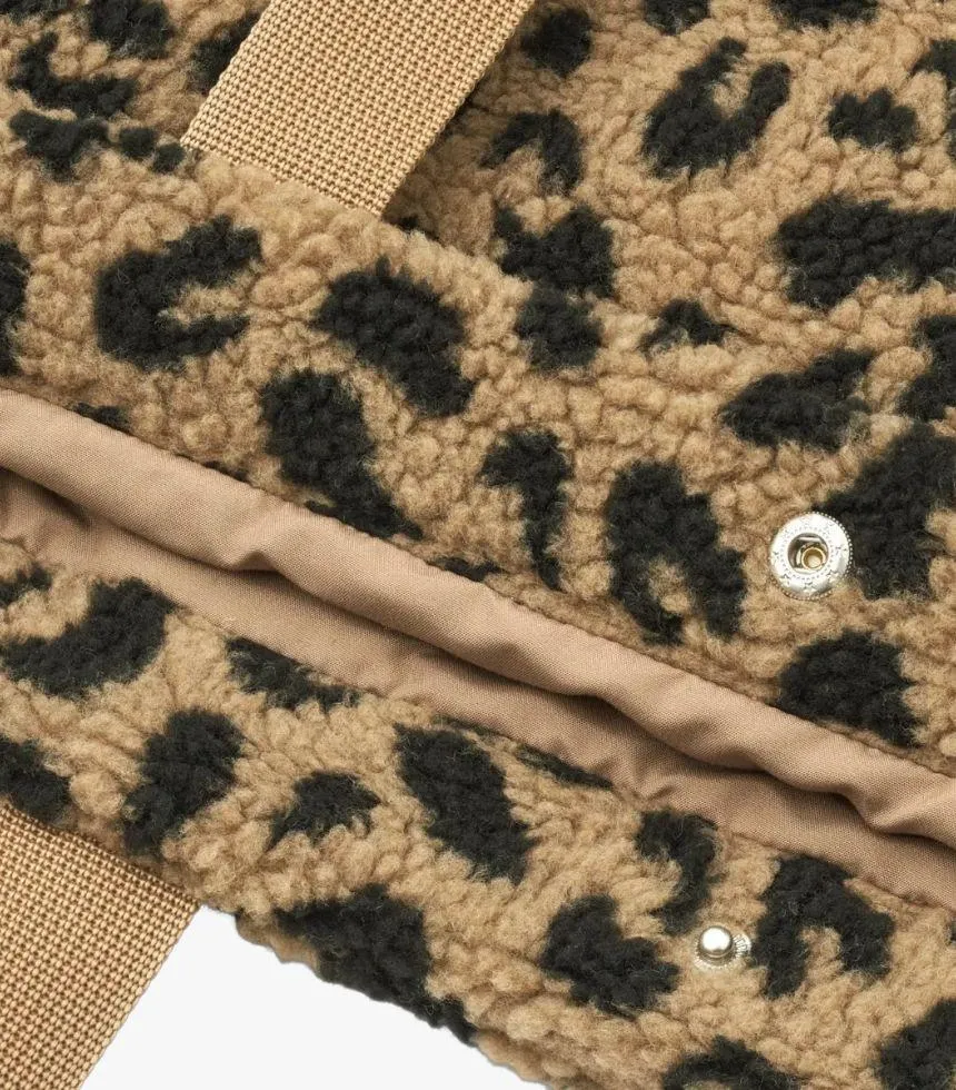 Tote bag effet Mouton Léopard
