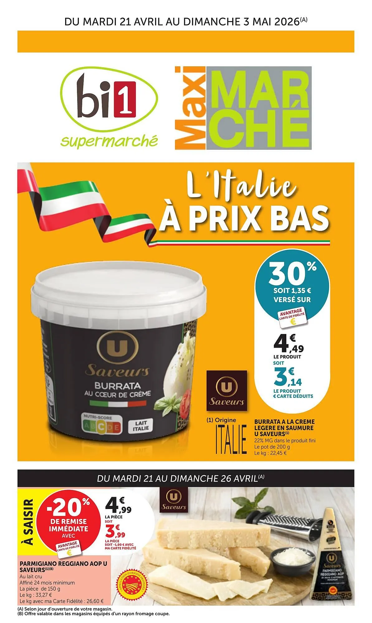 Catalogue Maximarché du 21 avril au 3 mai 2026 - Catalogue page 1