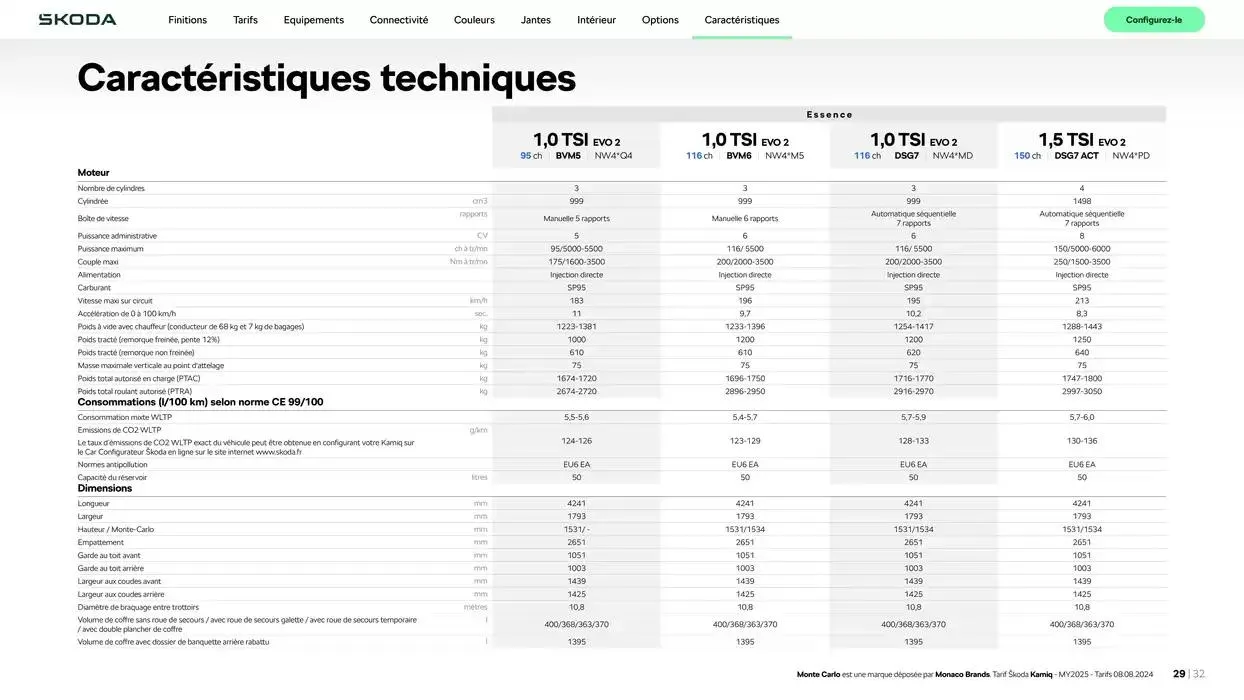 Nouveau Kamiq Selection 1.0 TSI 95ch BVM du 17 octobre au 17 octobre 2025 - Catalogue page 29