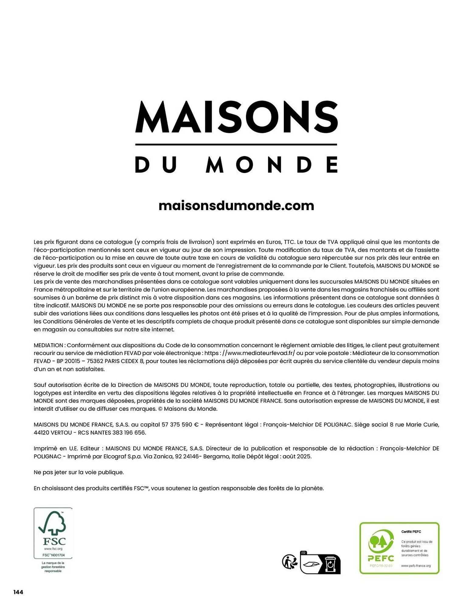 Catalogue Maisons du Monde du 11 décembre au 31 décembre 2025 - Catalogue page 144
