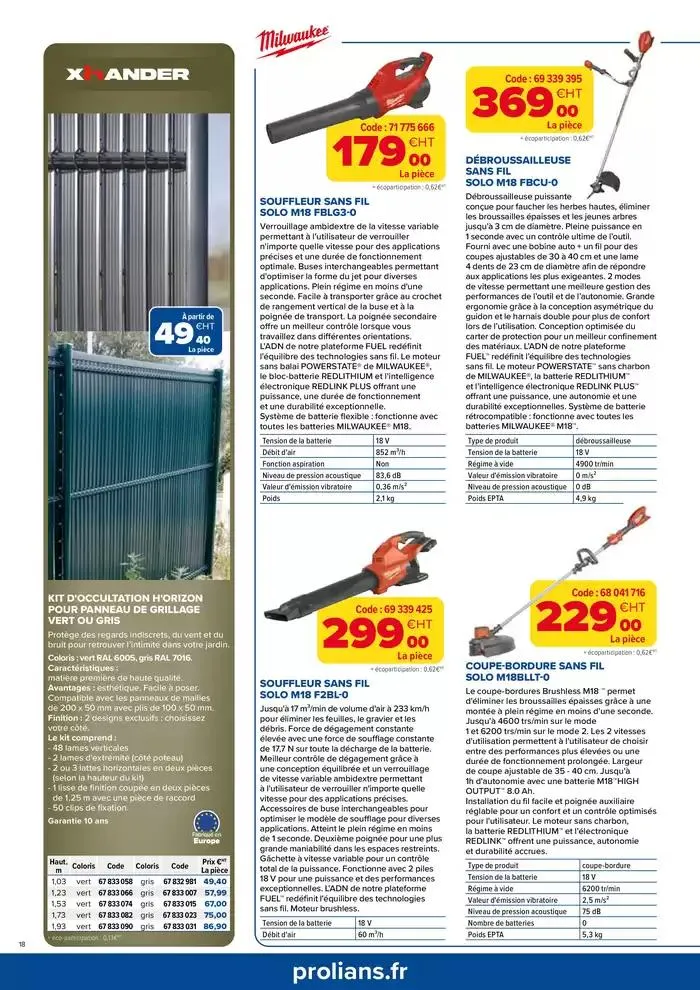 Opération Portail Aménagement Extérieur du 4 mars au 30 avril 2025 - Catalogue page 18