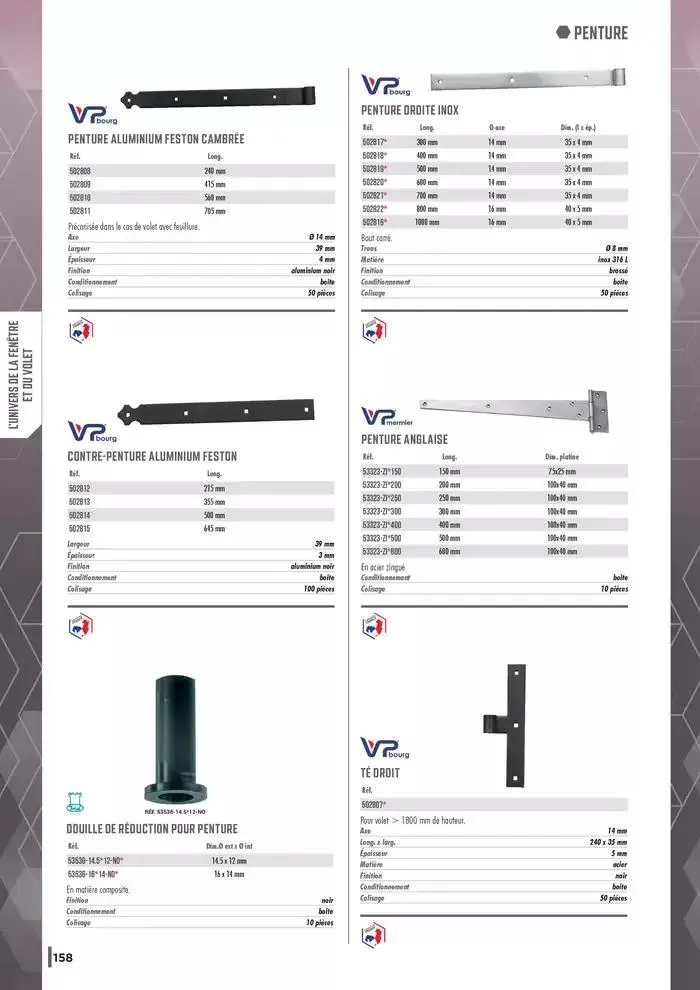 Guide Quincaillerie Serrurerie 2025 - 2026 du 1 avril au 1 avril 2026 - Catalogue page 160