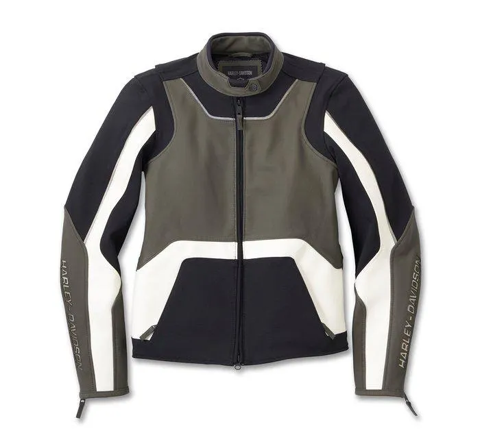 Blouson en cuir mixte Ace pour femmes