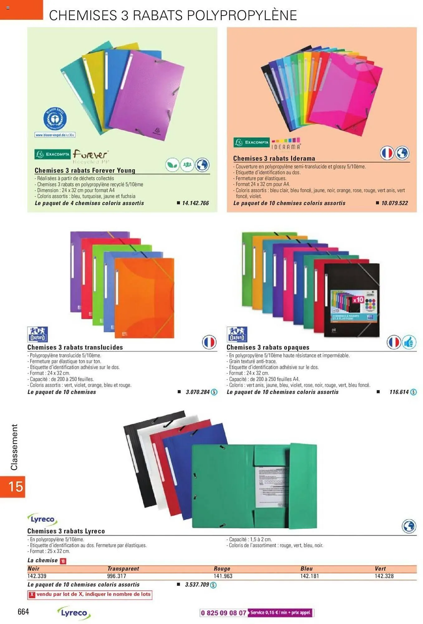 Catalogue Lyreco du 15 mai au 31 décembre 2023 - Catalogue page 664