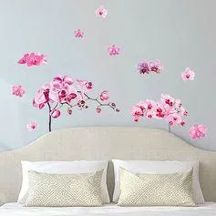 Sticker mural déco orchidée 70x50cm