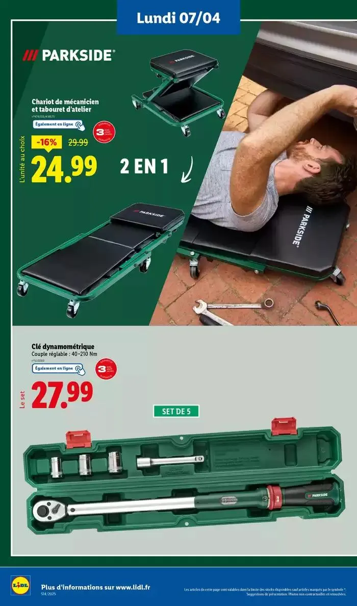 Parkside est le meilleur allié pour tous vos projets de bricolage ! du 7 avril au 10 avril 2025 - Catalogue page 2