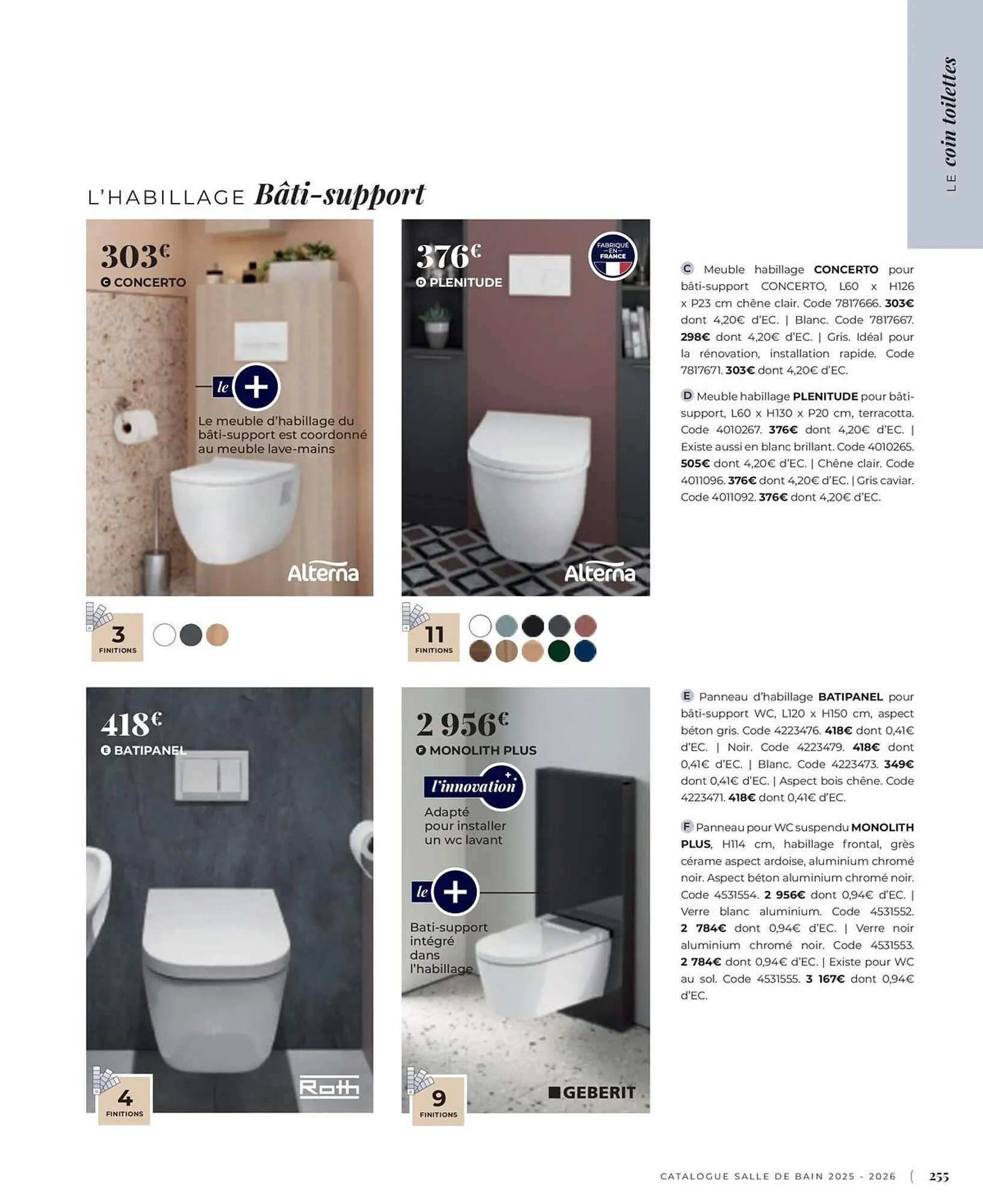 Catalogue Cedeo du 3 juin au 31 décembre 2025 - Catalogue page 255