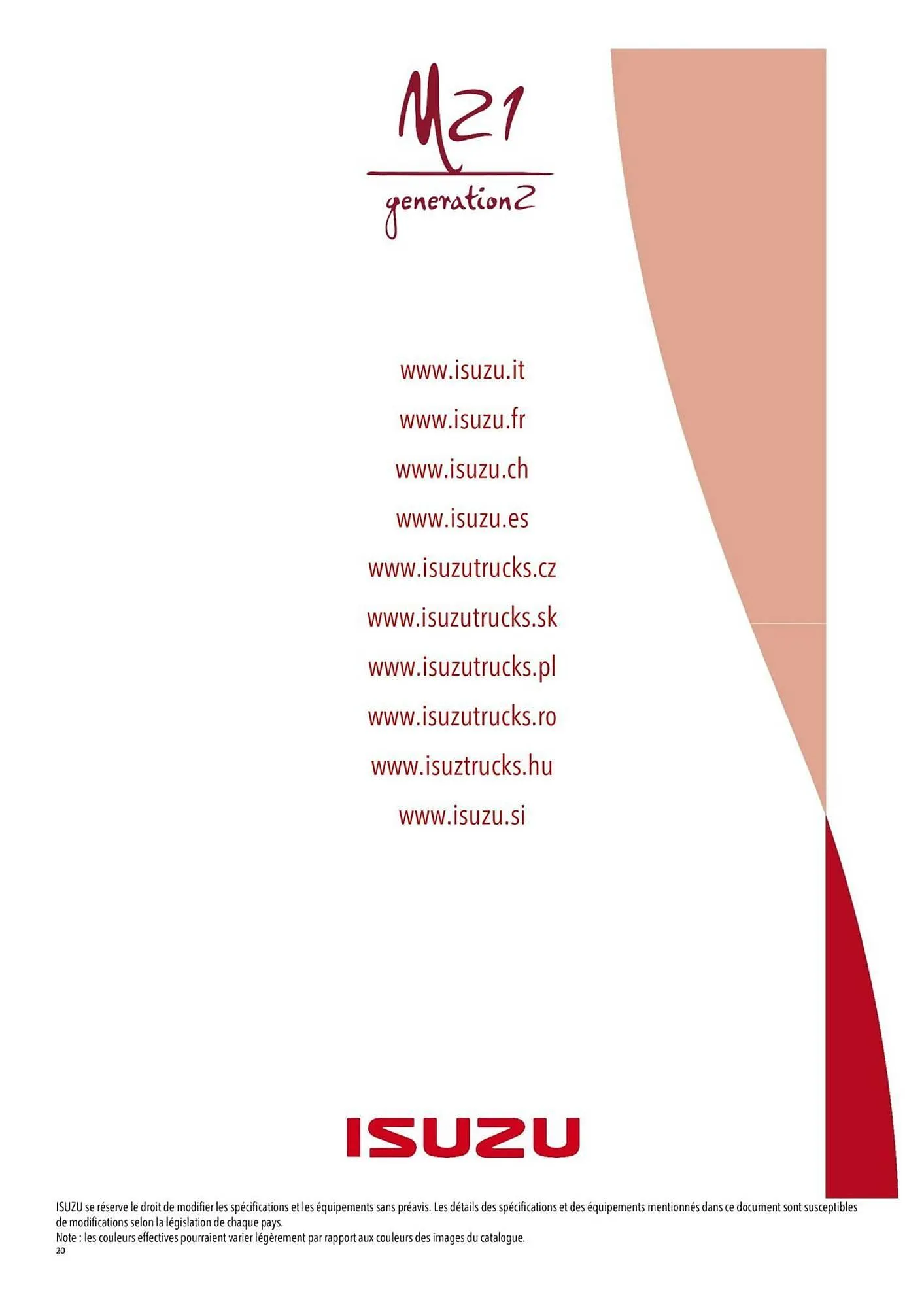 Catalogue Isuzu du 11 novembre au 31 mai 2026 - Catalogue page 20
