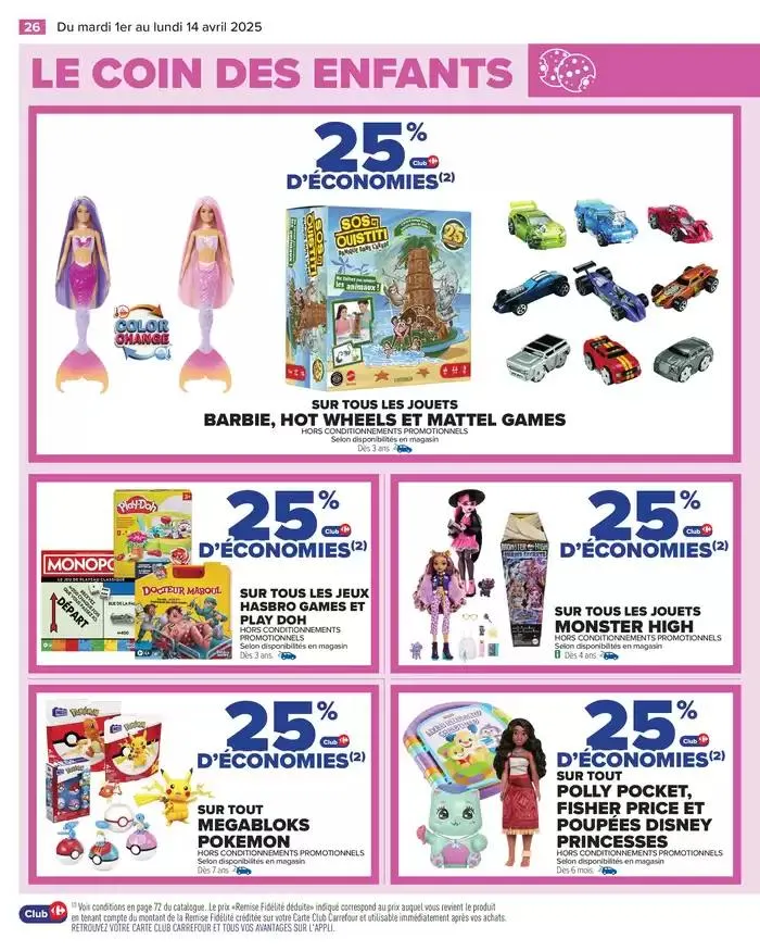 LE COIN DES ENFANTS du 1 avril au 14 avril 2025 - Catalogue page 28