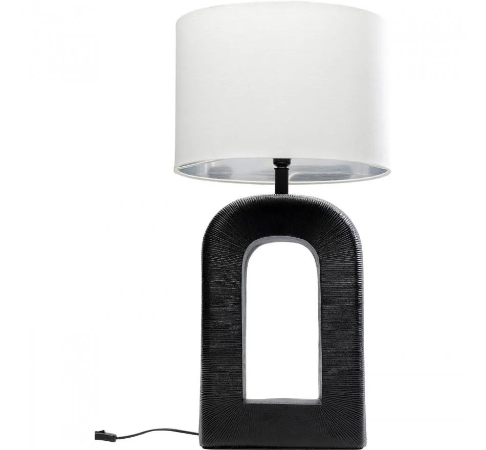 Lampe Tube 79cm noire et blanche Kare Design