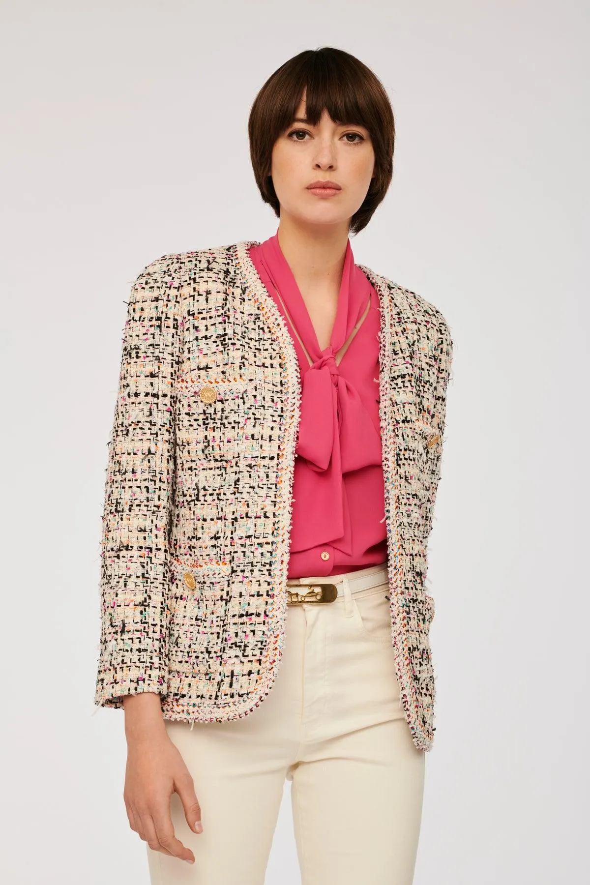 Veste en tweed multico