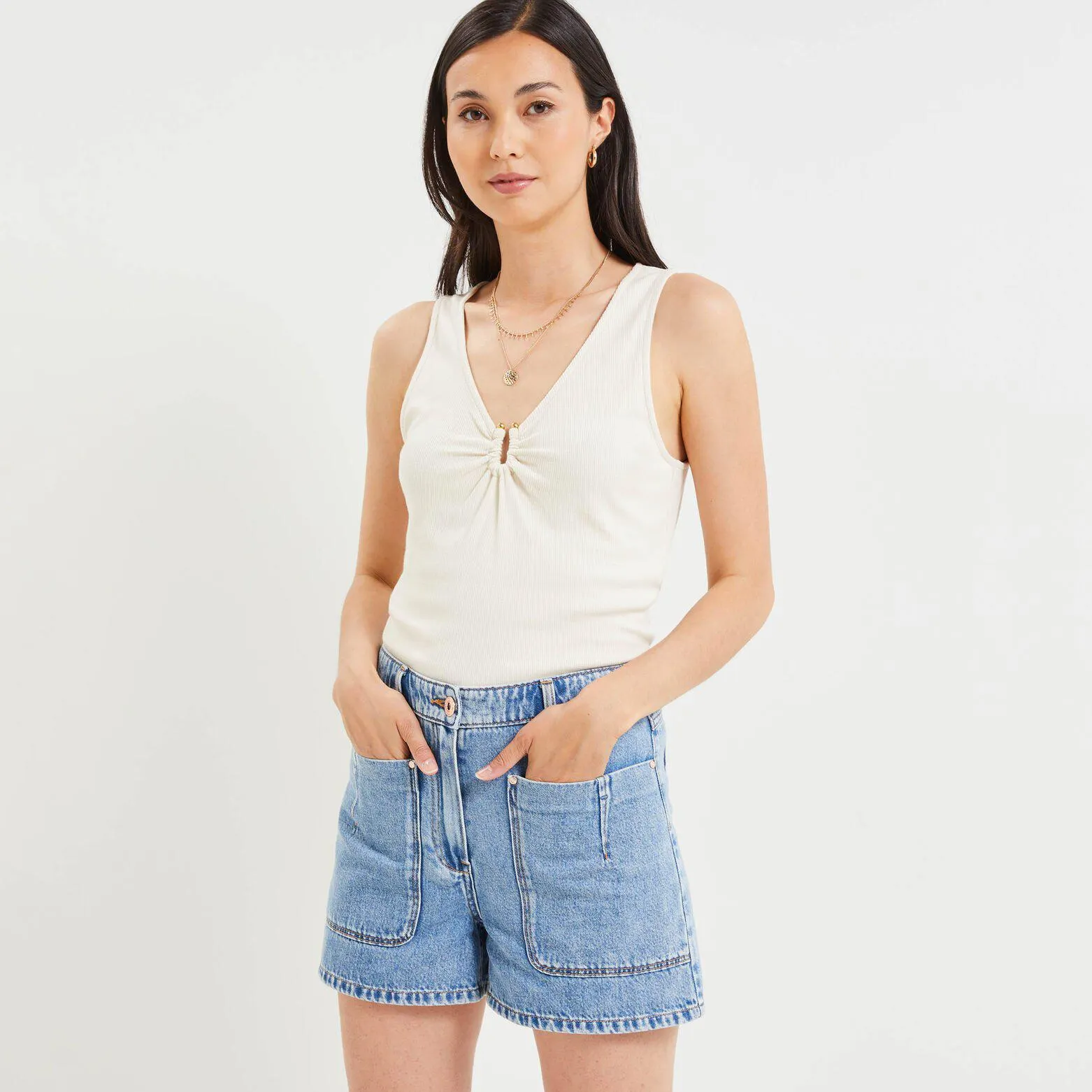 Débardeur maille fine femme