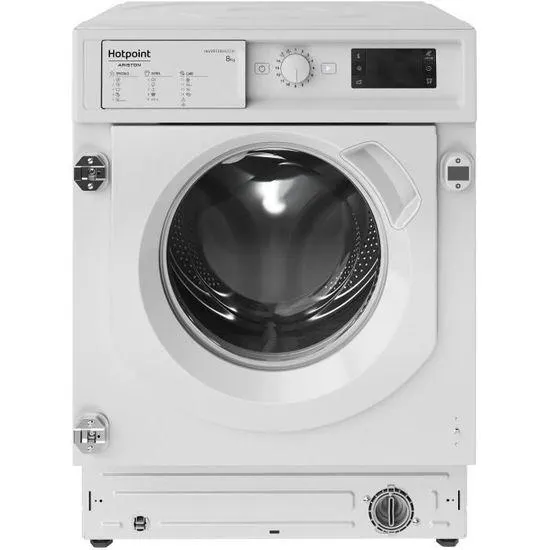 Lave-linge hublot encastrable HOTPOINT BIWMHG81485EU - 8 kg - Induction - L60cm - 1400 trs/min - Classe B