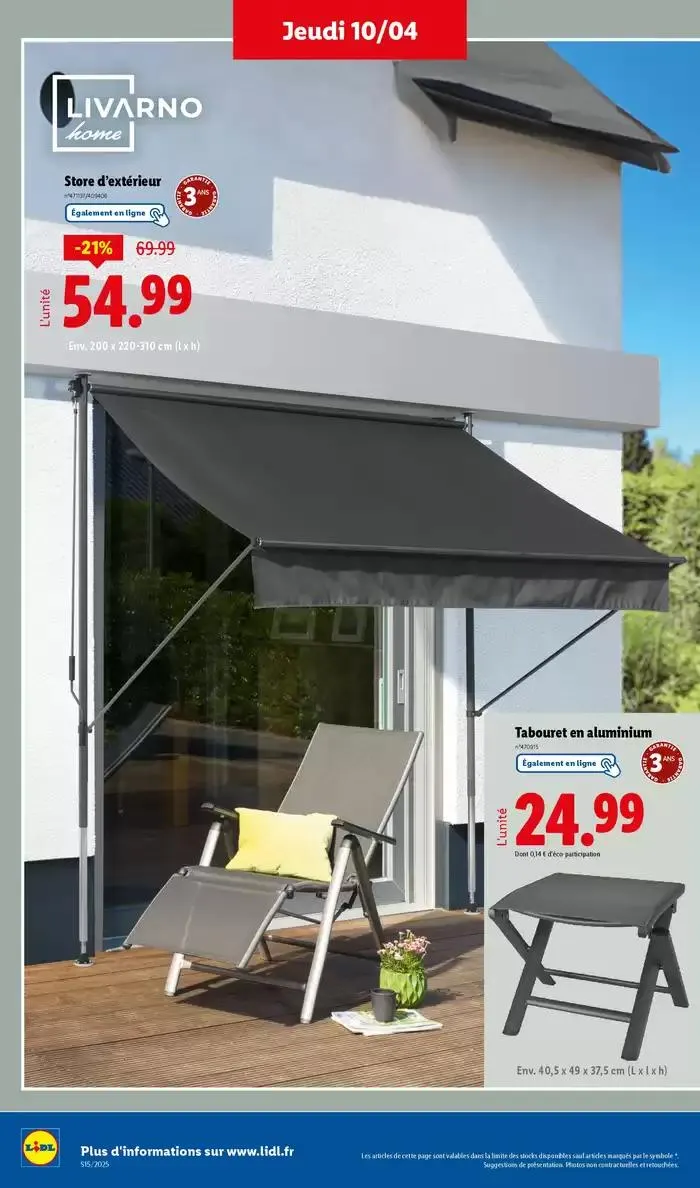 Profitez des offres pour votre extérieur chez Lidl ! du 10 avril au 14 avril 2025 - Catalogue page 4