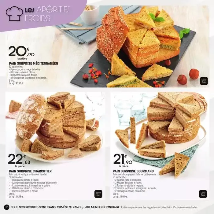 Carte traiteur permanente du 17 avril au 31 mars 2026 - Catalogue page 12