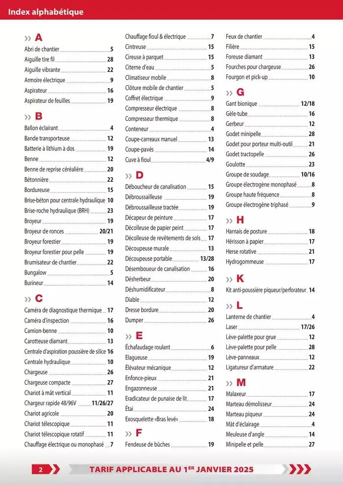 Tarifs particuliers du 3 janvier au 31 décembre 2025 - Catalogue page 4